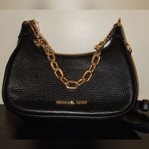 Michael Kors Black Leather Shoulder Bag